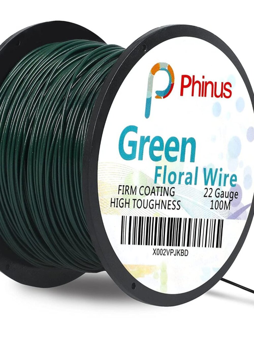 Floral Wire, 110 Yards 22 Gauge Green Florist Wires, Flexible Green Wire Paddle